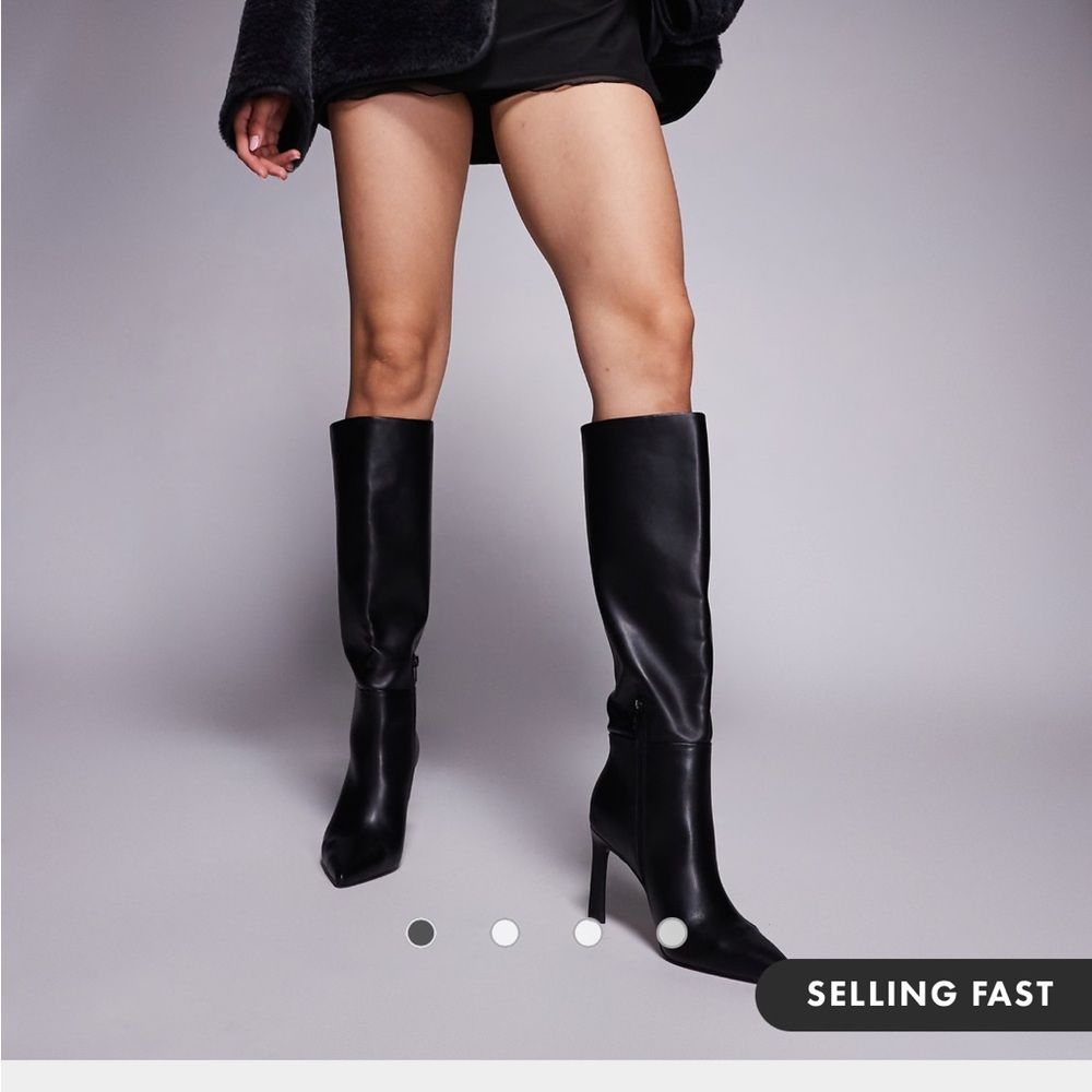 Elegant Black Knee-High Boots